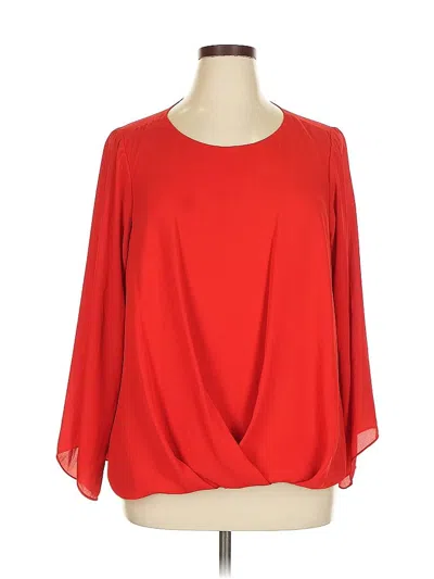Pre-owned Vince Camuto 3/4 Sleeve Blouse In Red