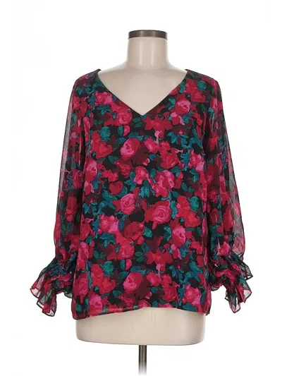 Pre-owned Vince Camuto 3/4 Sleeve Blouse In Red