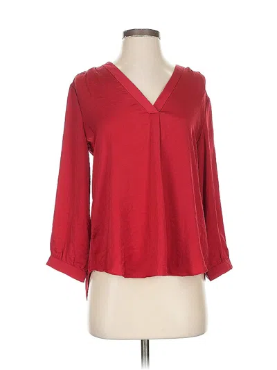 Pre-owned Vince Camuto 3/4 Sleeve Blouse In Red