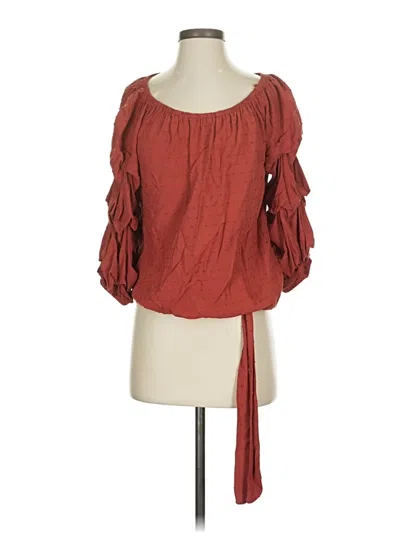 Pre-owned Vince Camuto 3/4 Sleeve Blouse In Red