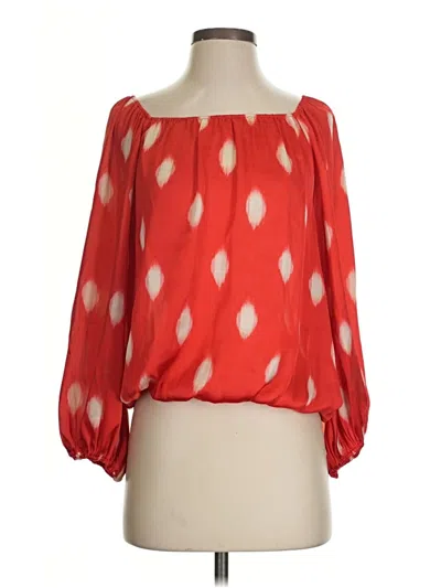 Pre-owned Vince Camuto 3/4 Sleeve Blouse In Red