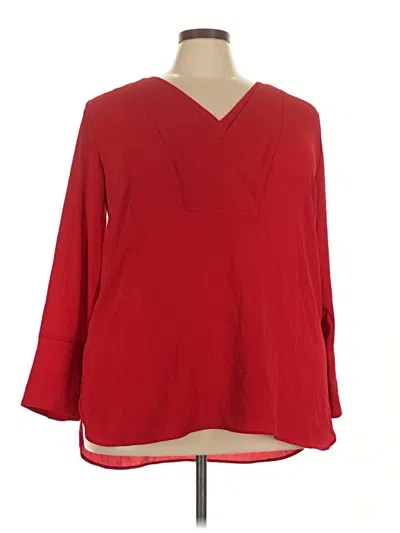 Vince Camuto 3/4 Sleeve Blouse In Red