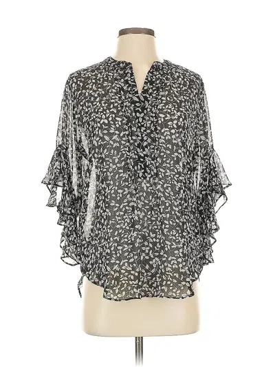 Pre-owned Vince Camuto 3/4 Sleeve Blouse In Silver