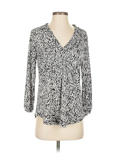 Pre-owned Vince Camuto 3/4 Sleeve Blouse In Silver