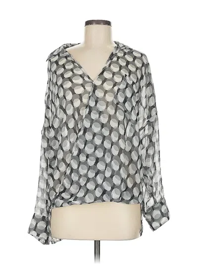 Pre-owned Vince Camuto 3/4 Sleeve Blouse In Silver