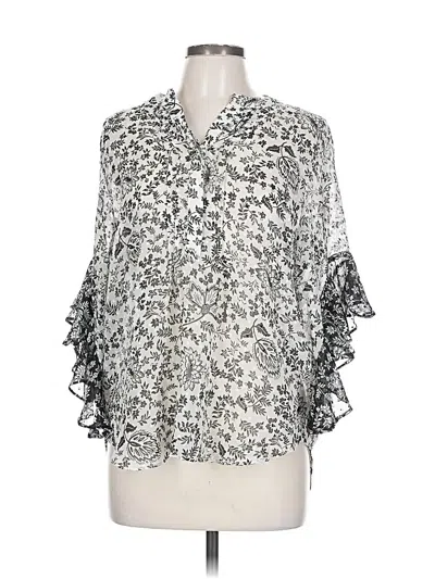 Pre-owned Vince Camuto 3/4 Sleeve Blouse In Silver