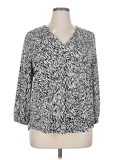 Pre-owned Vince Camuto 3/4 Sleeve Blouse In Silver