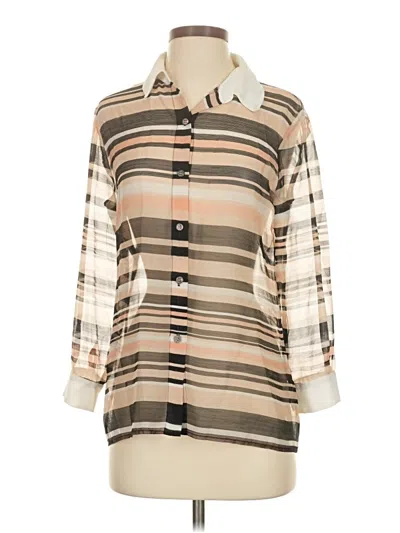 Pre-owned Vince Camuto 3/4 Sleeve Blouse In Tan