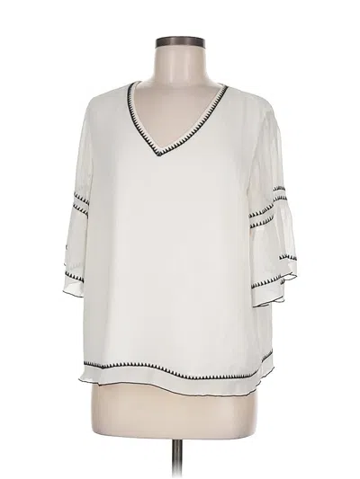 Pre-owned Vince Camuto 3/4 Sleeve Blouse In White