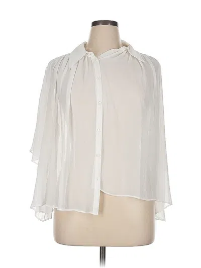 Pre-owned Vince Camuto 3/4 Sleeve Blouse In White