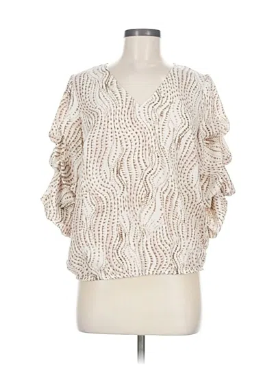 Pre-owned Vince Camuto 3/4 Sleeve Blouse In White