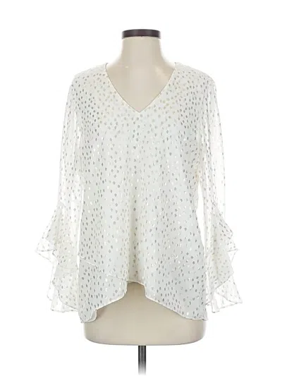 Pre-owned Vince Camuto 3/4 Sleeve Blouse In White