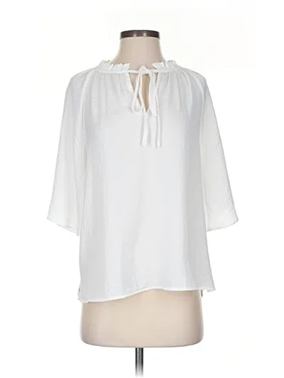 Pre-owned Vince Camuto 3/4 Sleeve Blouse In White