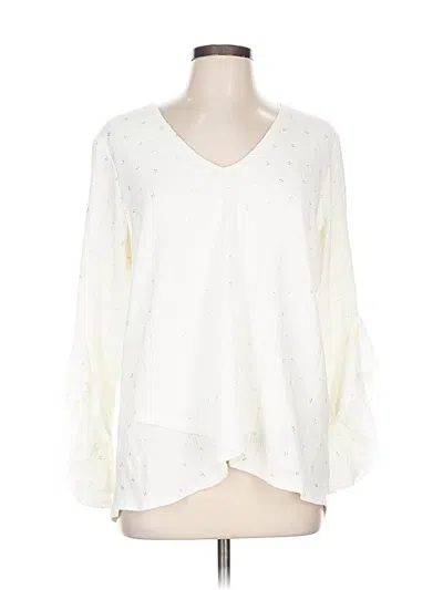 Pre-owned Vince Camuto 3/4 Sleeve Blouse In White
