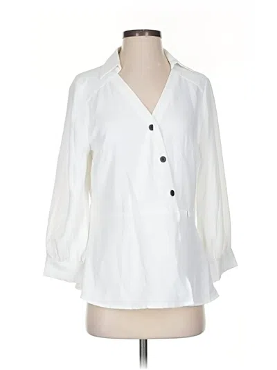 Pre-owned Vince Camuto 3/4 Sleeve Blouse In White