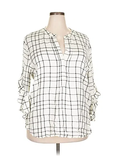 Vince Camuto 3/4 Sleeve Blouse In White