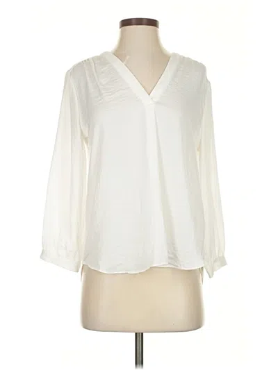 Pre-owned Vince Camuto 3/4 Sleeve Blouse In White
