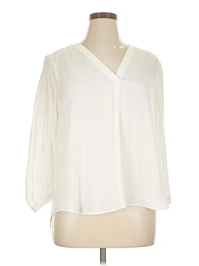 Pre-owned Vince Camuto 3/4 Sleeve Blouse In White