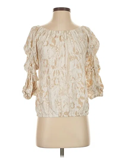 Pre-owned Vince Camuto 3/4 Sleeve Blouse In White