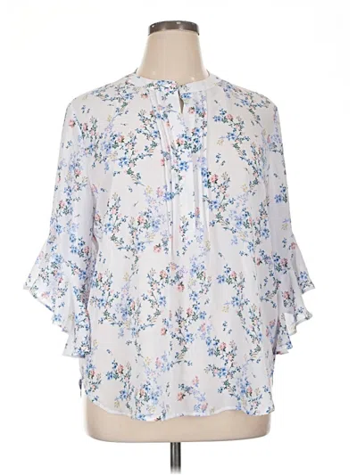 Pre-owned Vince Camuto 3/4 Sleeve Blouse In White