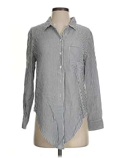 Pre-owned Vince Camuto 3/4 Sleeve Button Down Shirt In Gray
