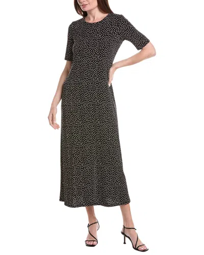 Vince Camuto 3/4 Sleeve Crewneck Maxi Dress In Black