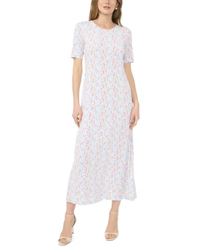 Vince Camuto 3/4 Sleeve Crewneck Maxi Dress In Blue