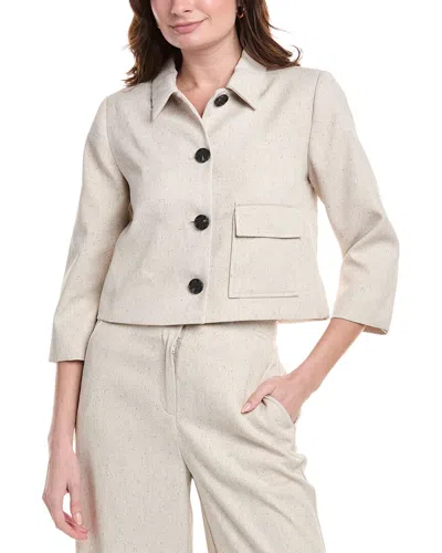 Vince Camuto 3/4 Sleeve Cropped Jacket In Neutral