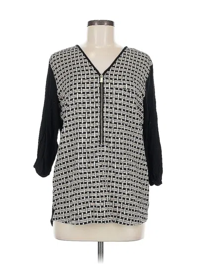 Pre-owned Vince Camuto 3/4 Sleeve T-shirt In Black