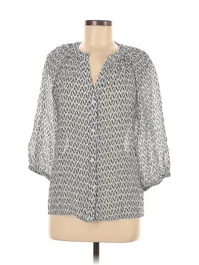 Pre-owned Vince Camuto 3/4 Sleeve T-shirt In Gray