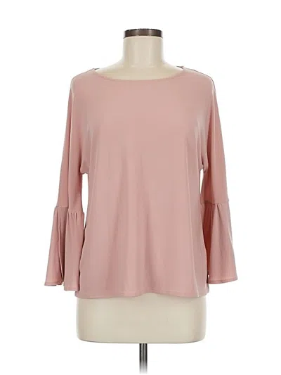 Pre-owned Vince Camuto 3/4 Sleeve T-shirt In Pink