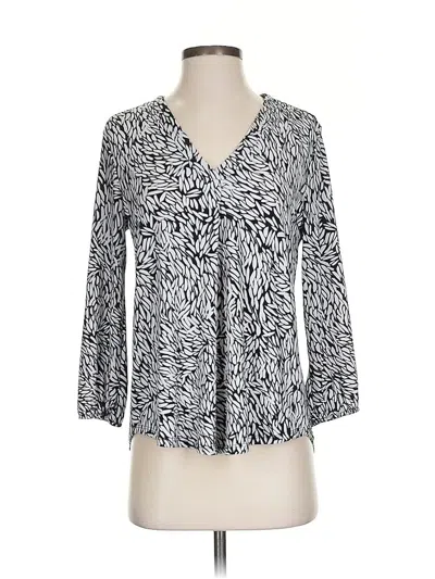 Pre-owned Vince Camuto 3/4 Sleeve T-shirt In Silver