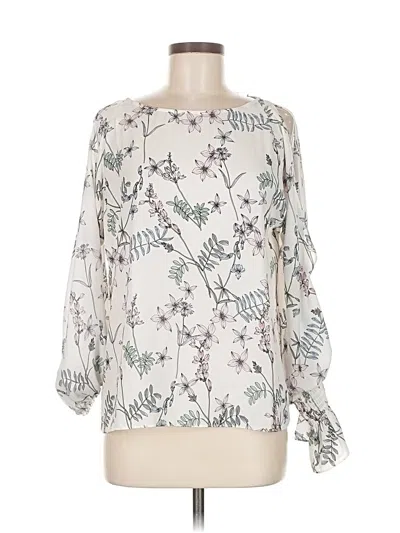 Pre-owned Vince Camuto 3/4 Sleeve T-shirt In White