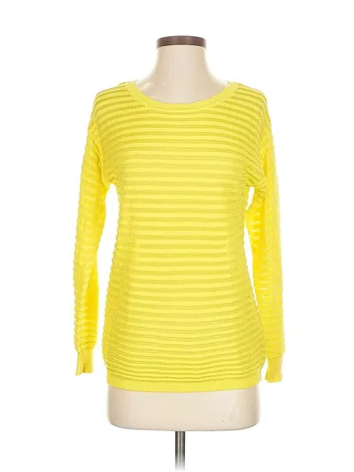 Pre-owned Vince Camuto 3/4 Sleeve T-shirt In Yellow
