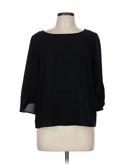 Pre-owned Vince Camuto 3/4 Sleeve Top Black Boatneck Tops