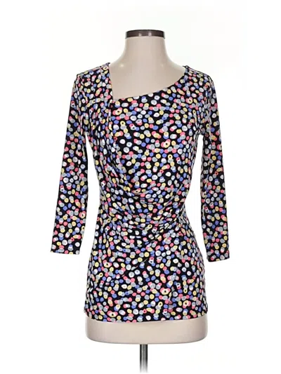 Pre-owned Vince Camuto 3/4 Sleeve Top Blue Square Neckline Tops