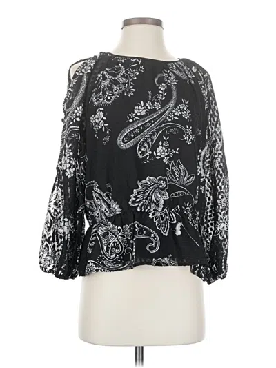 Pre-owned Vince Camuto 3/4 Sleeve T-shirt In Black