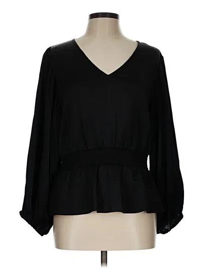 Pre-owned Vince Camuto 3/4 Sleeve T-shirt In Black