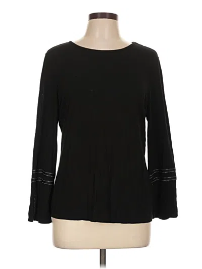 Pre-owned Vince Camuto 3/4 Sleeve T-shirt In Black