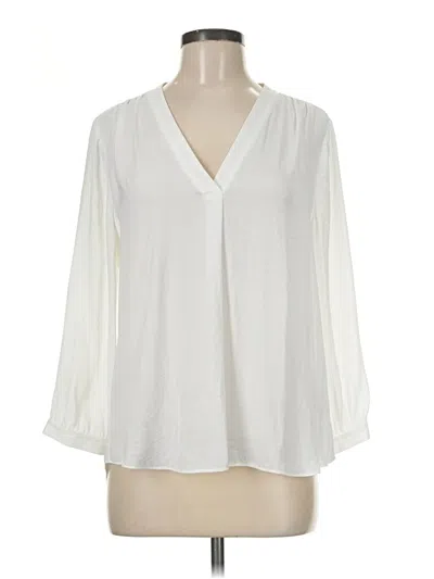 Pre-owned Vince Camuto 3/4 Sleeve T-shirt In Ivory