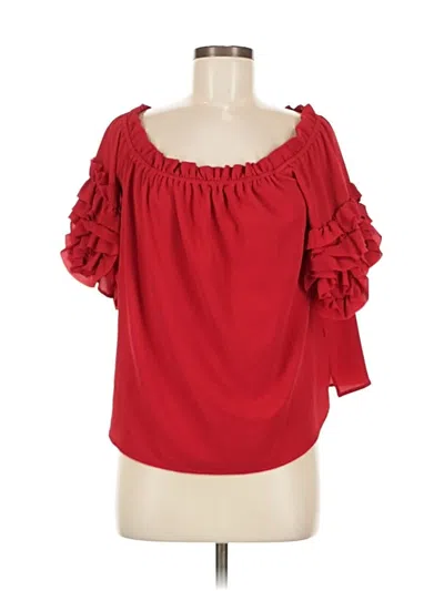 Pre-owned Vince Camuto 3/4 Sleeve T-shirt In Red