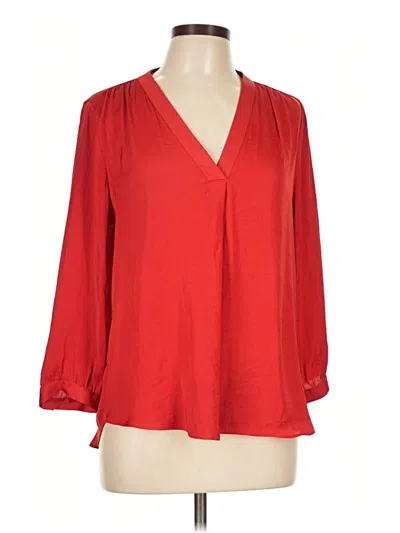 Pre-owned Vince Camuto 3/4 Sleeve T-shirt In Red