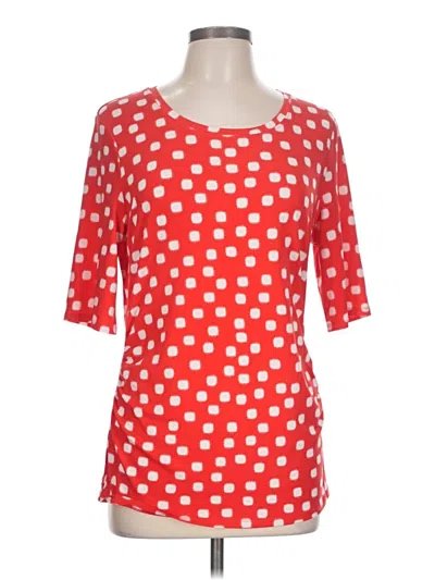 Pre-owned Vince Camuto 3/4 Sleeve T-shirt In Red