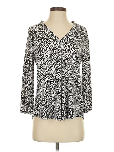 Pre-owned Vince Camuto 3/4 Sleeve T-shirt In Silver