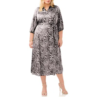 Vince Camuto 3/4 Sleeve Zebra Print Dress