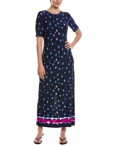 Vince Camuto 3/4-sleeve Maxi Dress In Blue