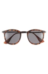 Vince Camuto 48.5mm Round Sunglasses In Tortoise/ Black