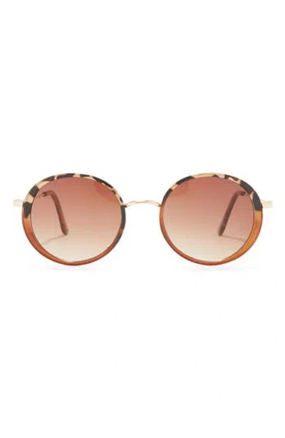 Vince Camuto 50mm Round Sunglasses In Brown