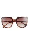 Vince Camuto 53mm Square Sunglasses In Brown