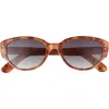 Vince Camuto 55mm Cat Eye Sunglasses In Honey Tortoise